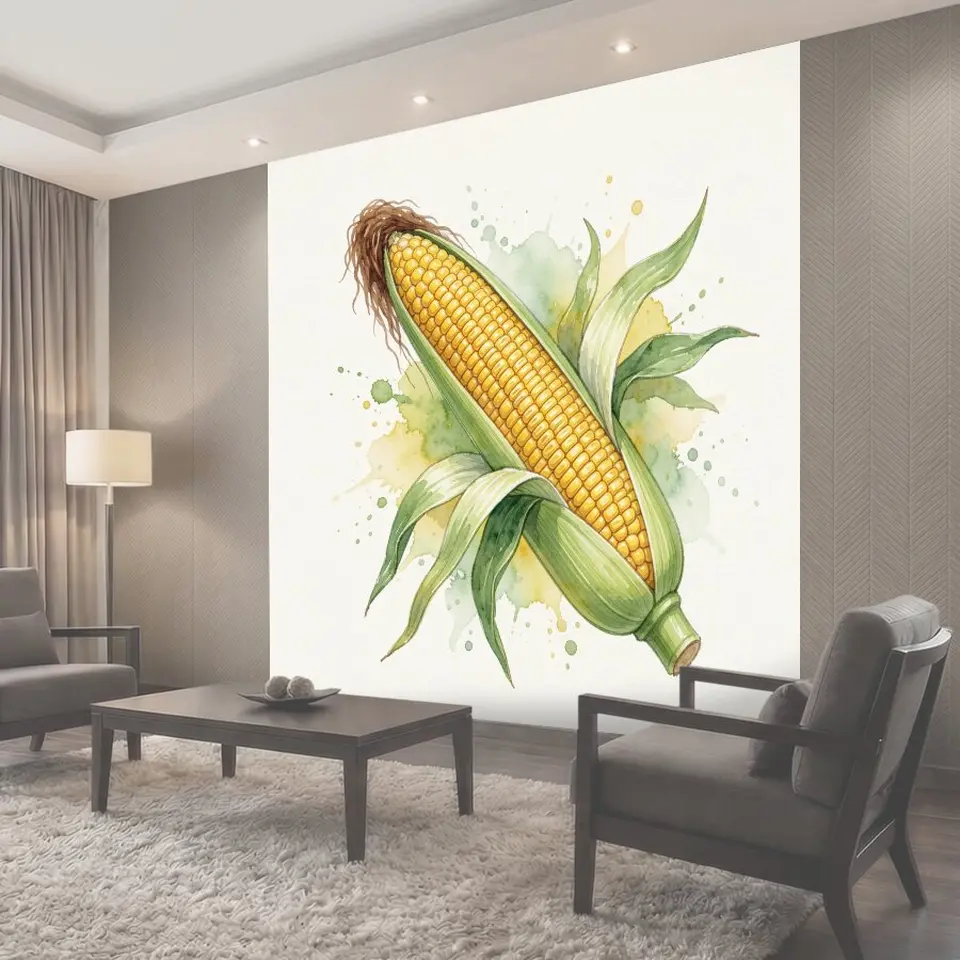 Фотообои Початок кукурузы с листьями