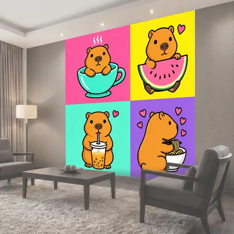 Фотообои Милый медвежонок с лакомствами
