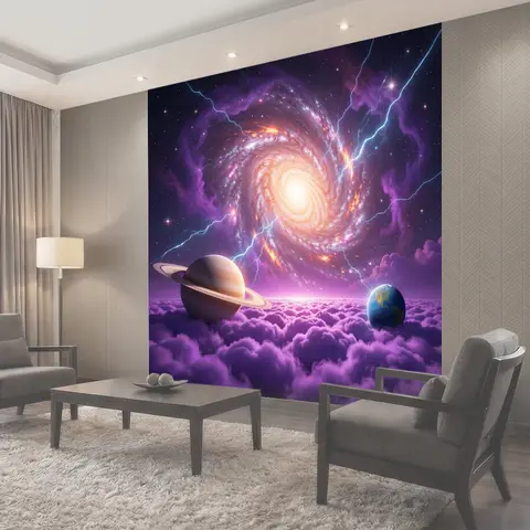 Фотообои Космическая спираль и планеты