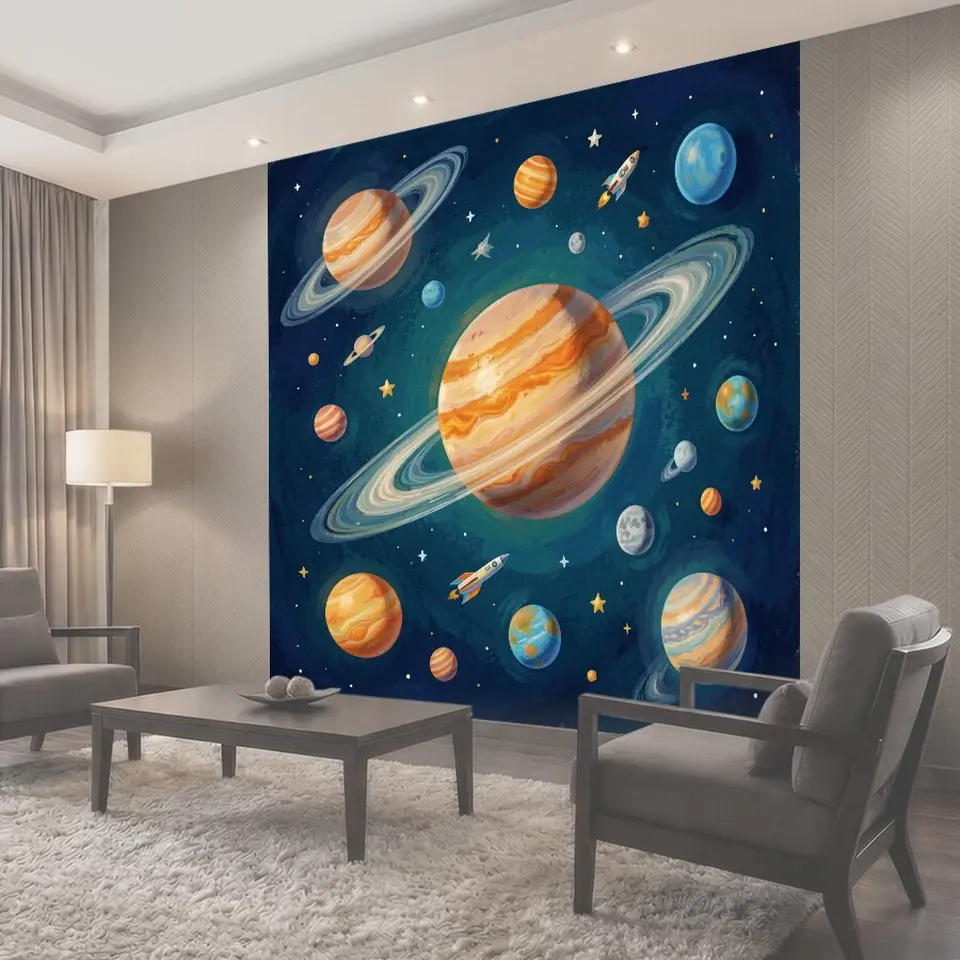 Фотообои Космическая система с планетами