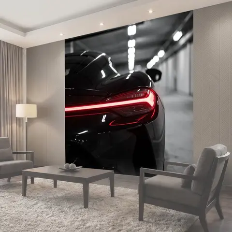 Фотообои Спортивный автомобиль в тоннеле