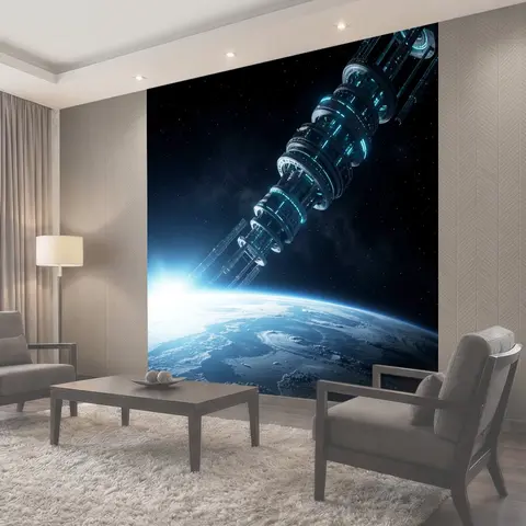 Фотообои Космическая станция над Землей
