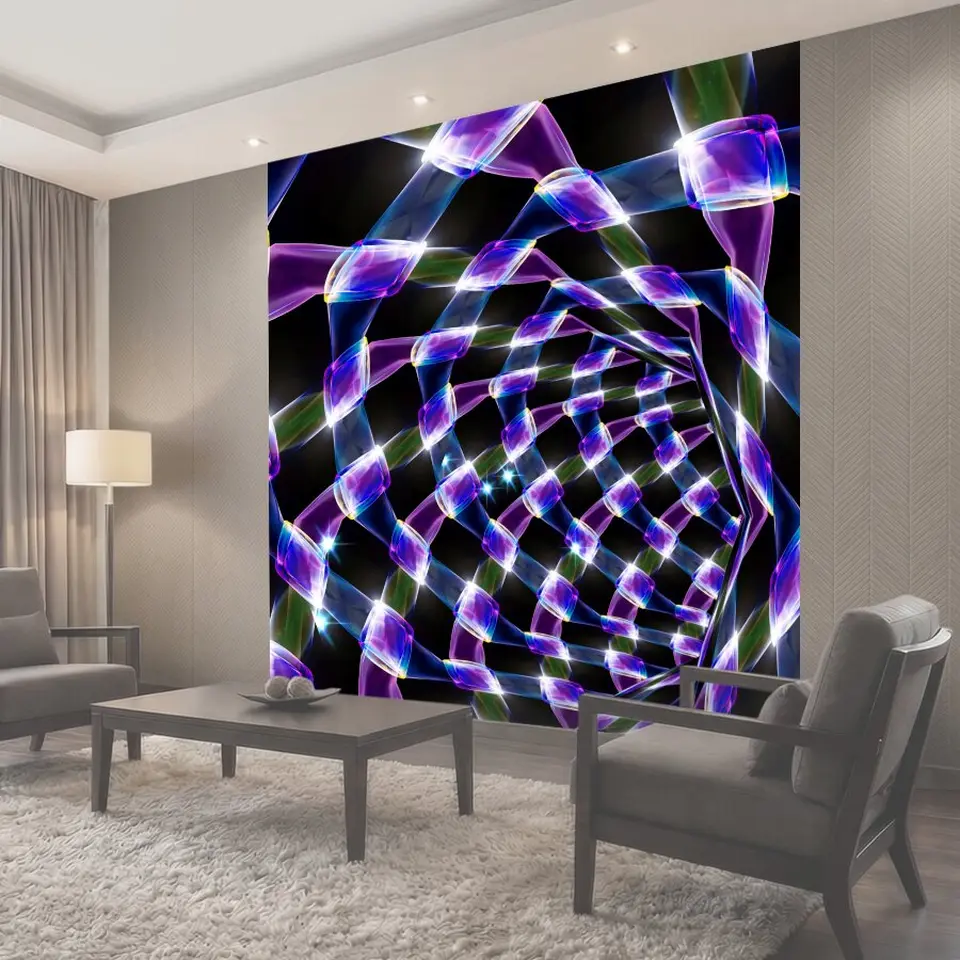 Фотообои 3d туннель обои с 3d фиолетовым туннелем