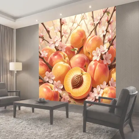Фотообои Персики и цветение сакуры
