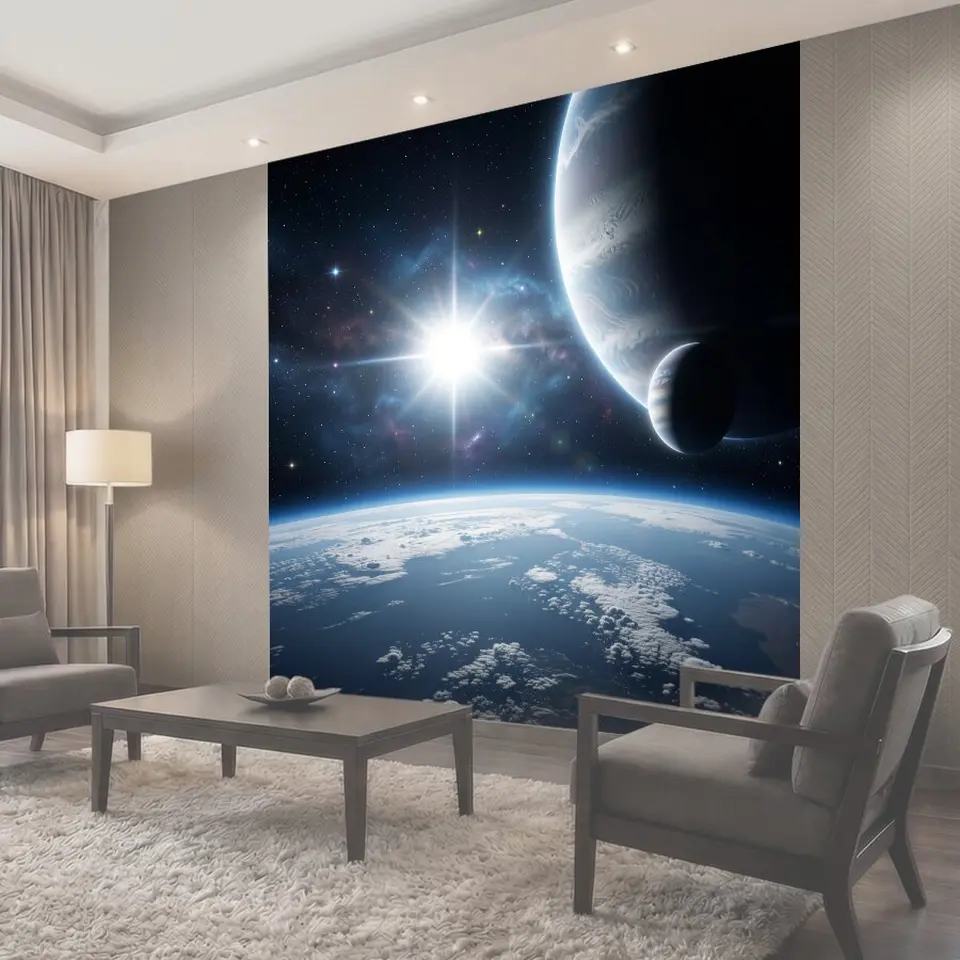 Фотообои Космический пейзаж с планетами