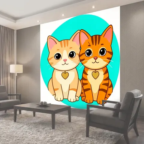 Фотообои Два милых котенка