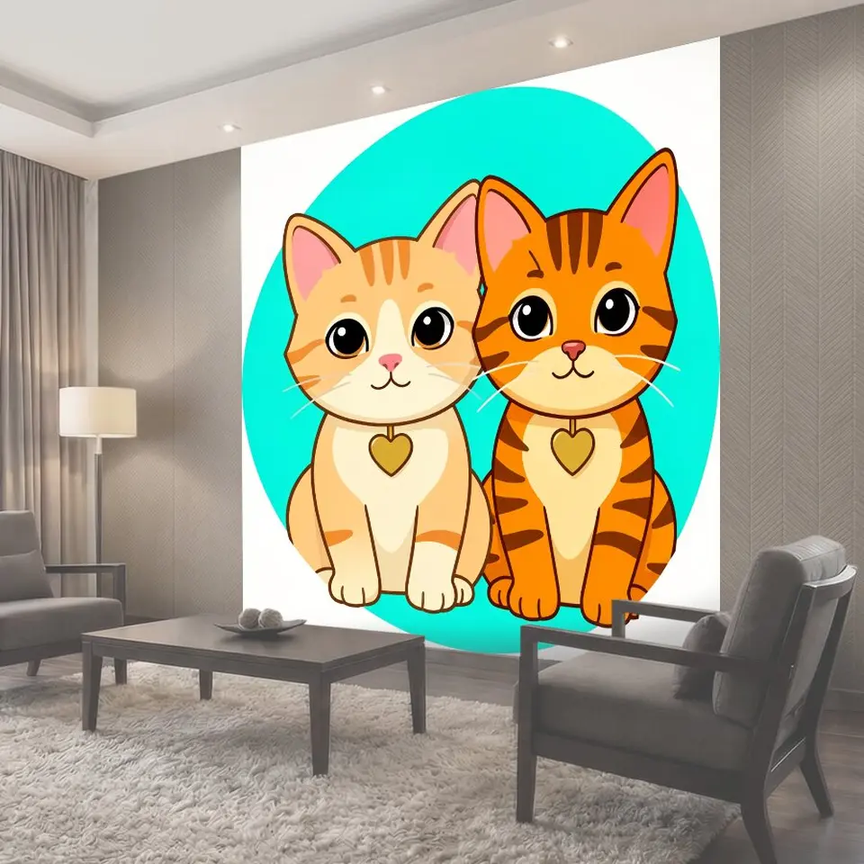 Фотообои Два милых котенка