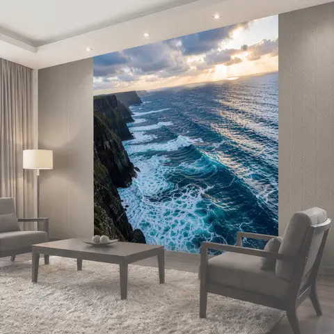 Фотообои Морские скалы и закат
