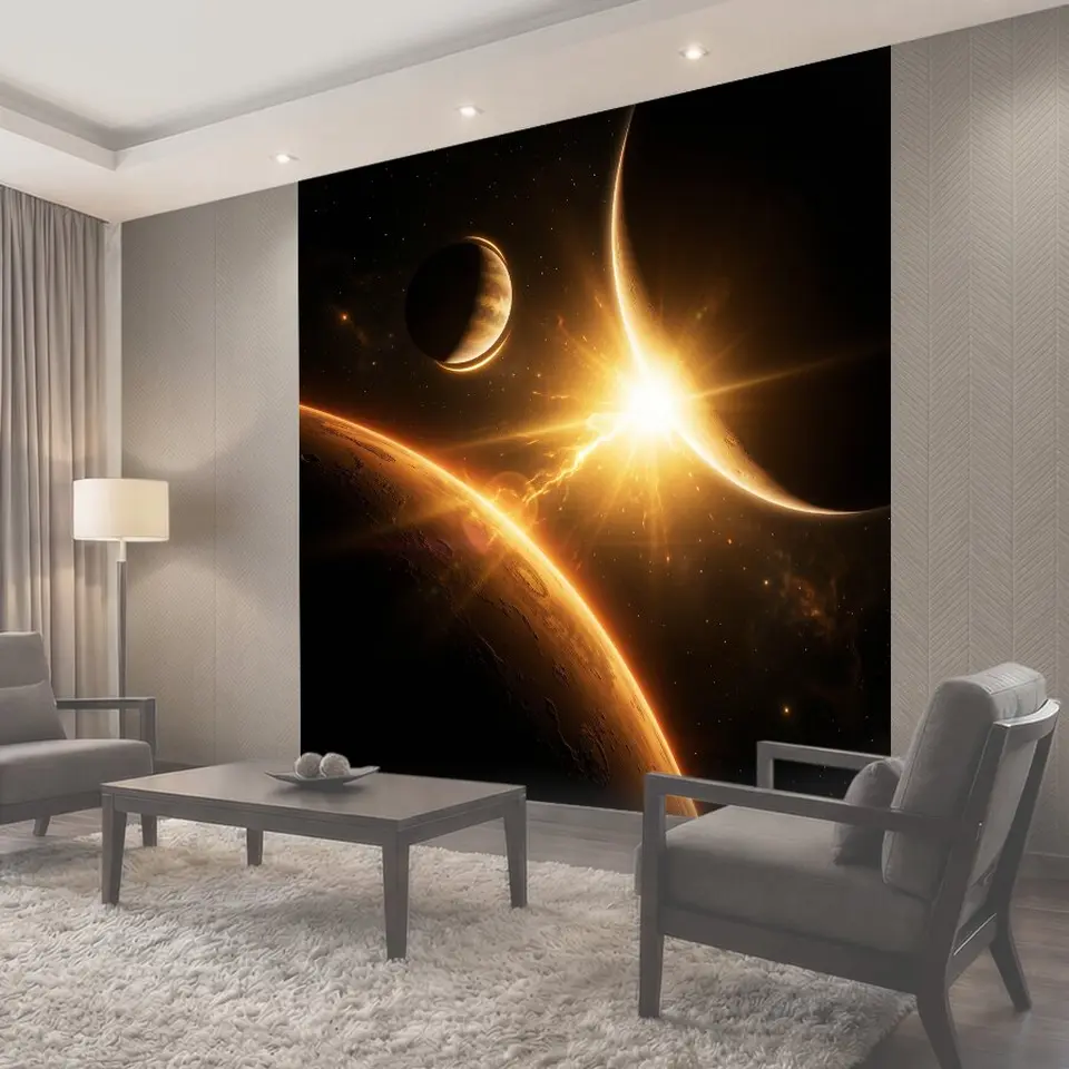 Фотообои Космический пейзаж с планетами