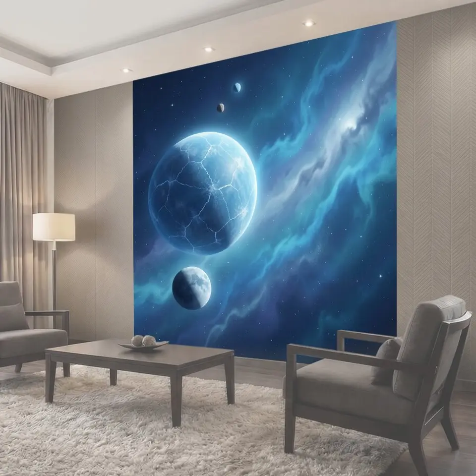 Фотообои Фантастический космос с планетами