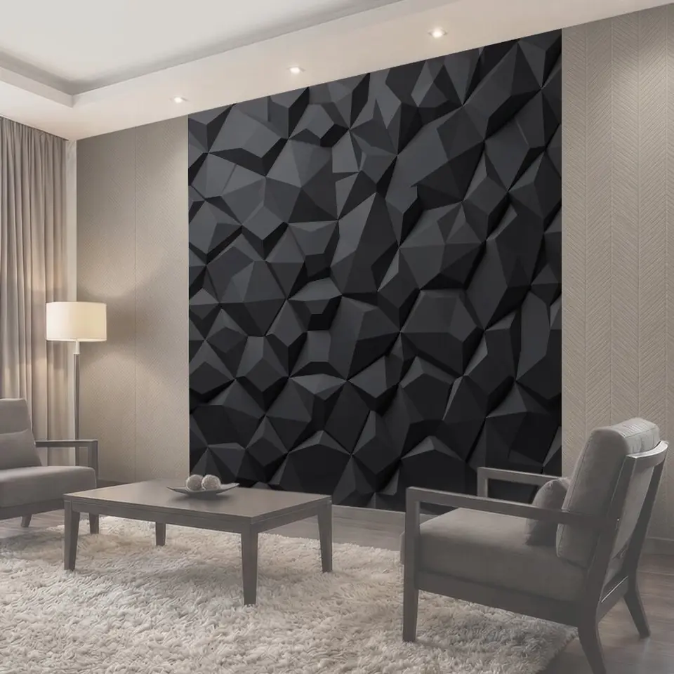 Фотообои Геометрические 3D грани в тени