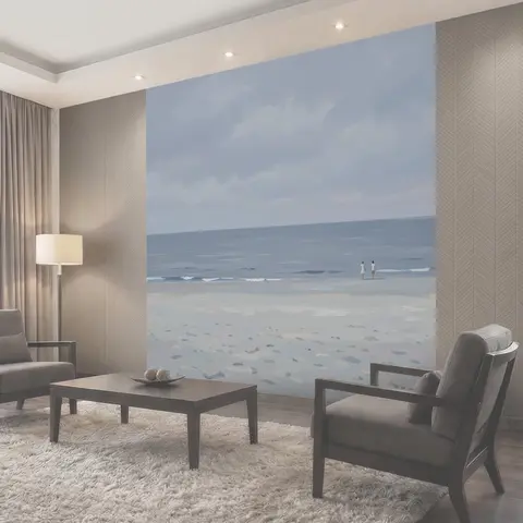 Фотообои Двое у моря на берегу