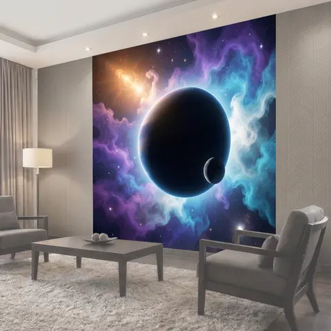 Фотообои Космический пейзаж с планетами