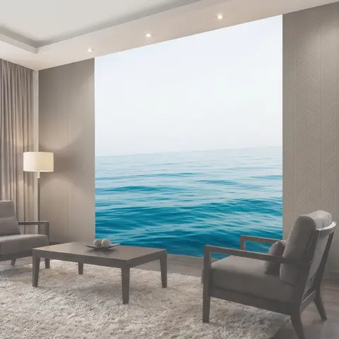 Фотообои Спокойное море и туманное небо