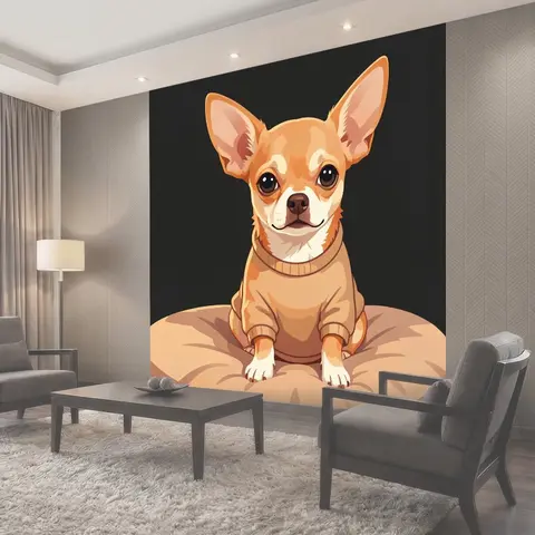 Фотообои Милый чихуахуа на подушке