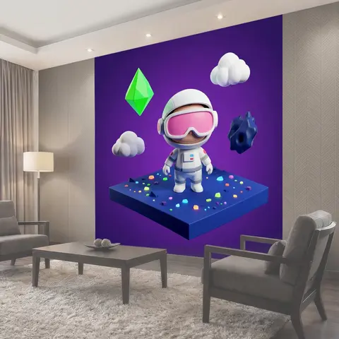 Фотообои Космический астронавт в VR-очках