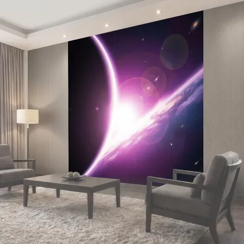 Фотообои Космический рассвет у планеты