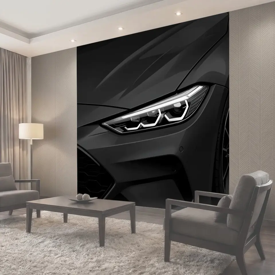 Фотообои Стилизованный силуэт авто с LED