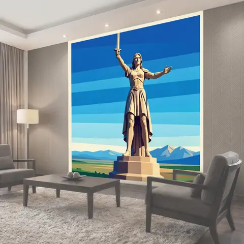 Фотообои Статуя воина с мечом