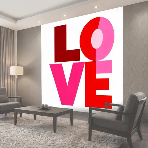 Фотообои Слово LOVE в розовых тонах