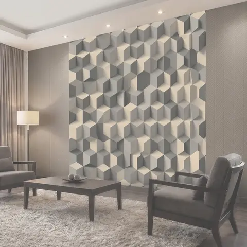 Фотообои 3D кубический геометрический паттерн