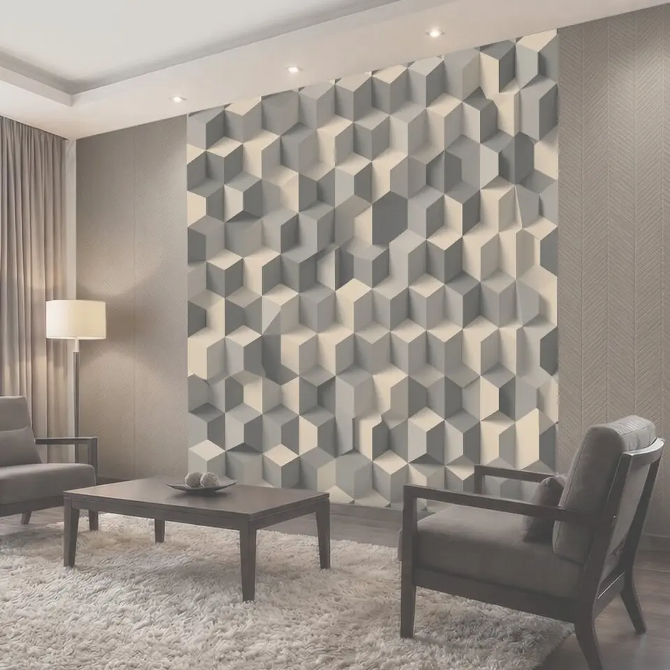Фотообои 3D кубический геометрический паттерн