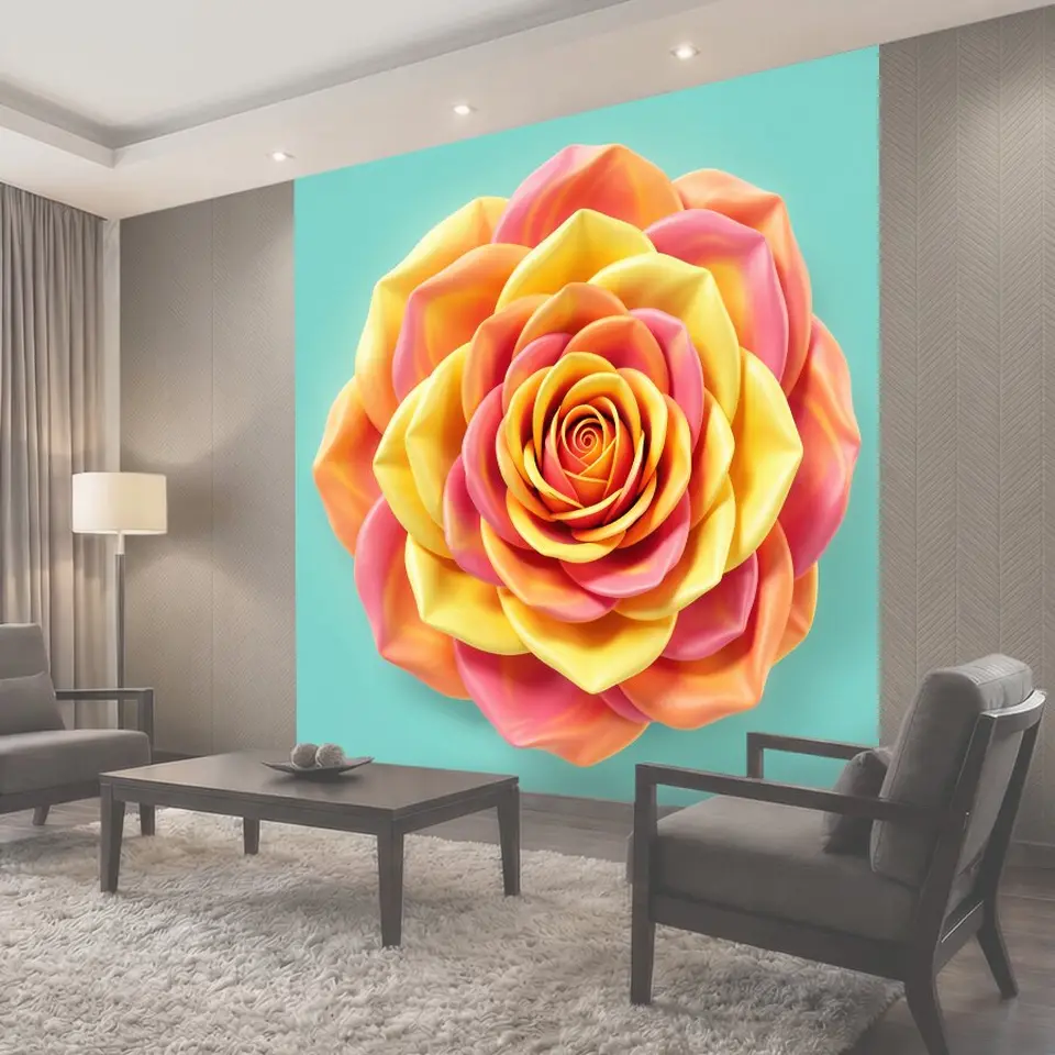 Фотообои Яркий 3D-букет роз