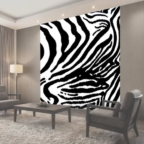 Фотообои Zebra текстуры Ткань текстуры в зебра черно-белый текстура фон тканые ткани линии черный белый ткань зебра