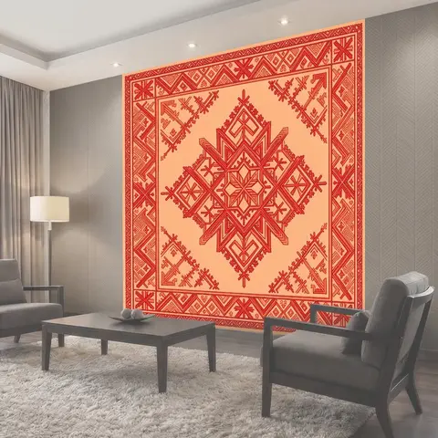 Фотообои Орнаментальная снежинка с крестами