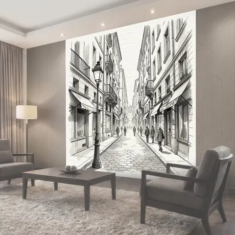 Фотообои Узкая европейская улица
