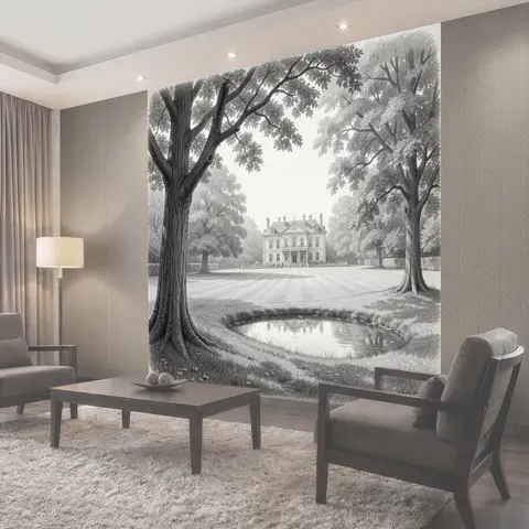 Фотообои Усадьба среди паркового сада