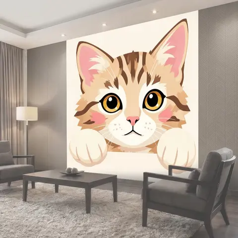 Фотообои Милый котёнок с лапками