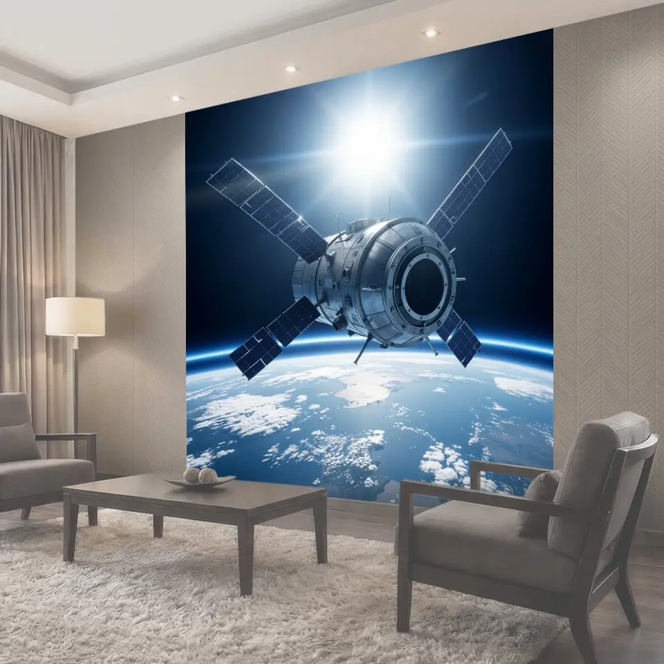 Фотообои Космический спутник над Землей