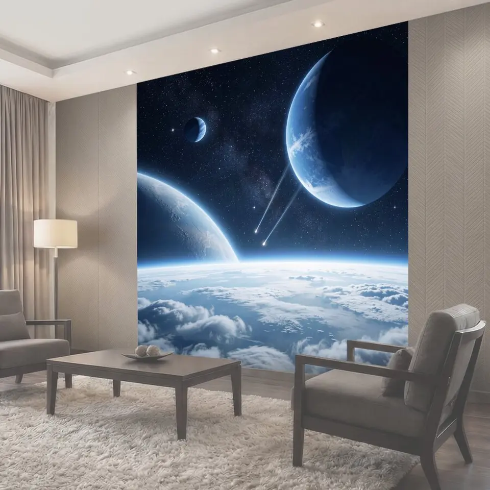 Фотообои Космос с планетами и кометами
