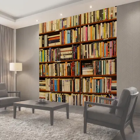Фотообои Книги, книжный шкаф, библиотека