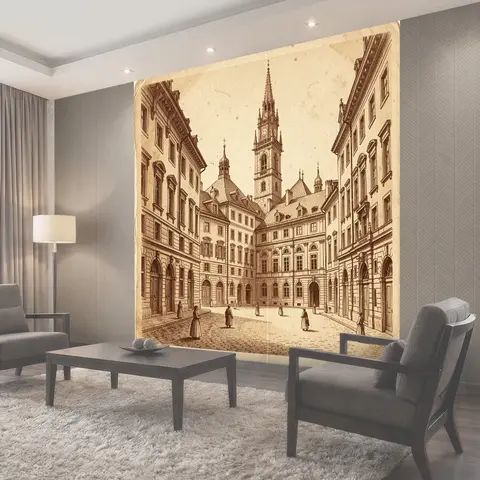 Фотообои Старинная европейская площадь