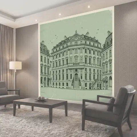 Фотообои Парижский дворец в классическом стиле