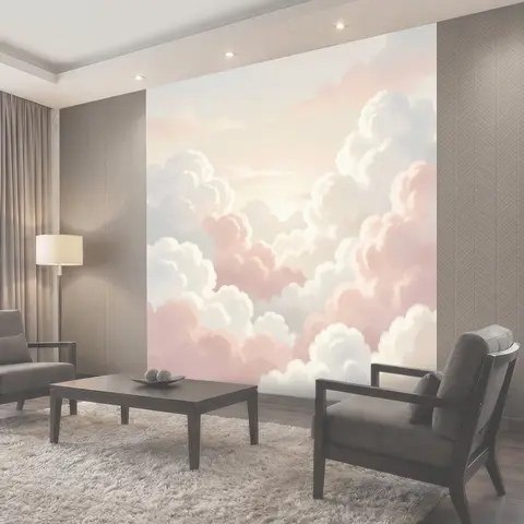 Фотообои Нежные облака в пастельном небе