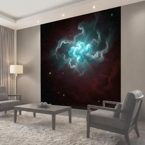 Фотообои Космическая туманность и звезды