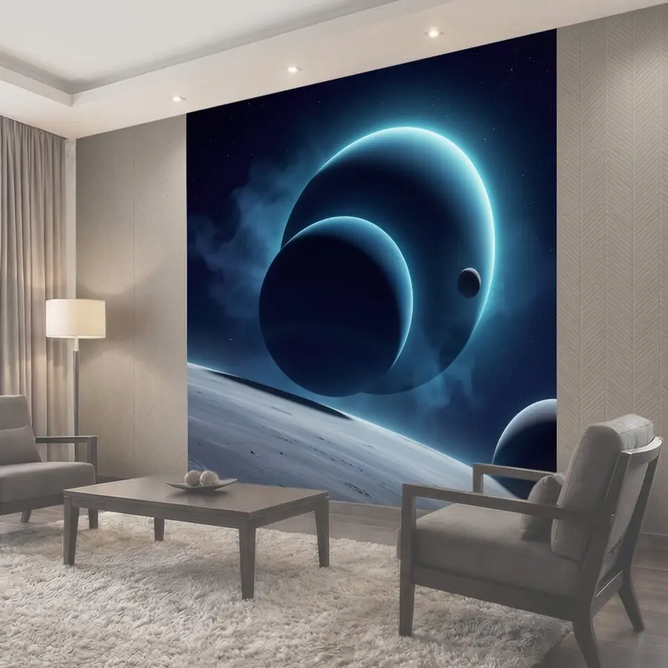 Фотообои Космический пейзаж с планетами