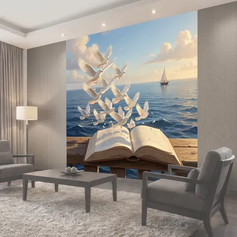 Фотообои Книга у морского берега