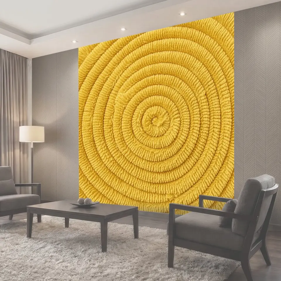 Фотообои Солнечные круги из пряжи