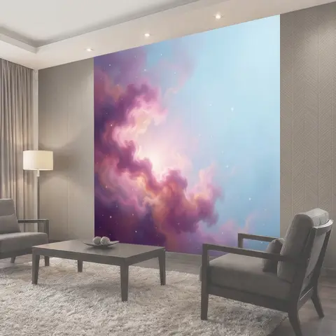 Фотообои Космические облака и звезды