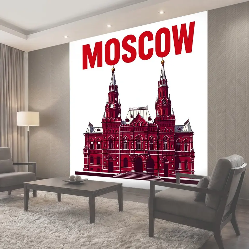 Фотообои Красная панорама Москвы