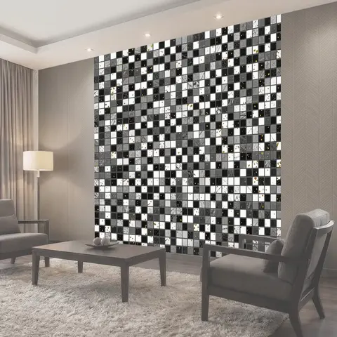 Фотообои Клеточный микс с золотой крошкой