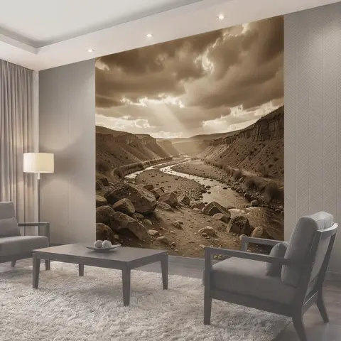 Фотообои Каньон под драматичным небом