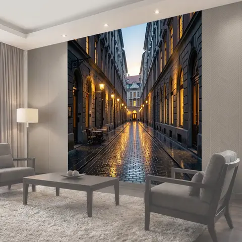 Фотообои Уютный европейский переулок вечером