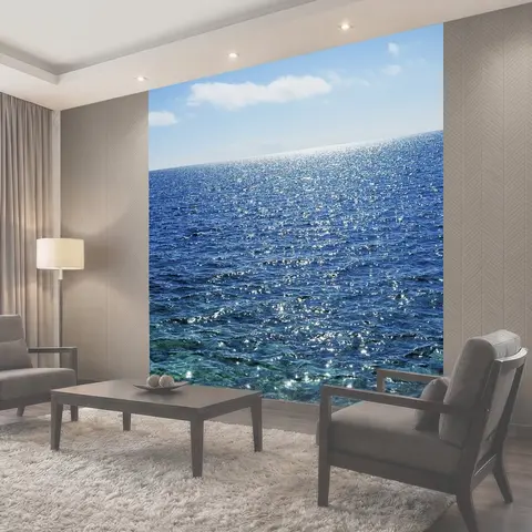 Фотообои Горизонт, море, синий