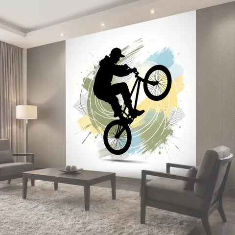 Фотообои Экстремальный велосипедист на BMX