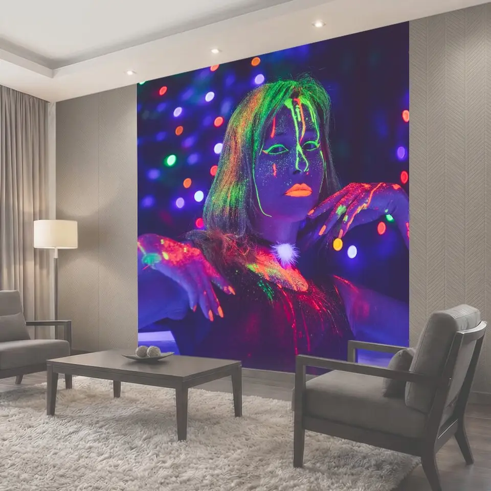 Фотообои Светящаяся краска в темноте, неон, неоновый свет